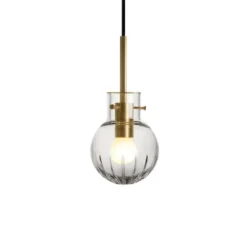 KRYSTALLKULE TAKLAMPE STOR STJERNE KLAR 120MM