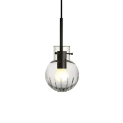 KRYSTALLKULE TAKLAMPE STOR STJERNE KLAR 120MM