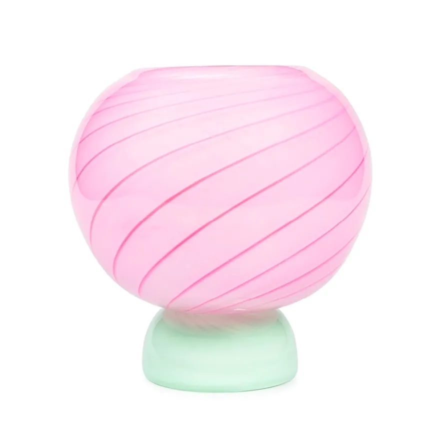 KUMI STOR VASE ROSA / GRØNN