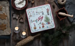 NORGESGLASSET KAKEBOKS FIRKANTET