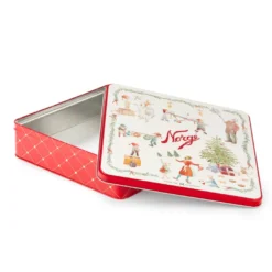 NORGESGLASSET KAKEBOKS FIRKANTET