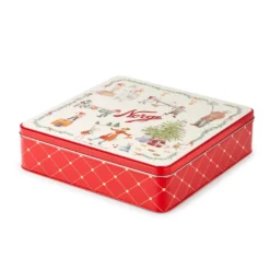 NORGESGLASSET KAKEBOKS FIRKANTET