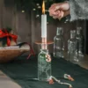 NORGESGLASSET LYSHOLDER TIL NORGESFLASKE ROSEGULL