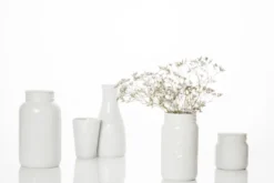 NORGESGLASSET OPPBEVARINGSKRUKKE M/LOKK 0,4 L HVITT