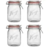 NORGESGLASSET OPPBEVARINGSGLASS 0,7L HENGSLET LOKK 4PK