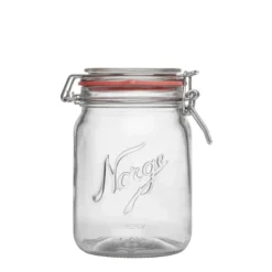 NORGESGLASSET OPPBEVARINGSGLASS 0,7L HENGSLET LOKK 4PK