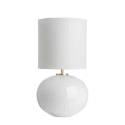 SENJA Bordlampe Hvit 30*30 Hvit skjerm
