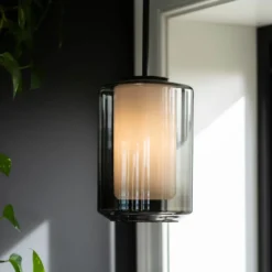 Taklampe 4245 Røkgrå og hvit