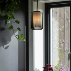 Taklampe 4245 Røkgrå og hvit