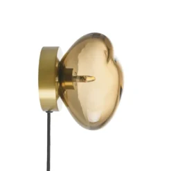 VEGGLAMPE KAKAO MED UTVENDIG MESSING OPPHENG