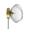 VEGGLAMPE KLAR M/SODA MED UTVENDIG MESSING OPPHENG